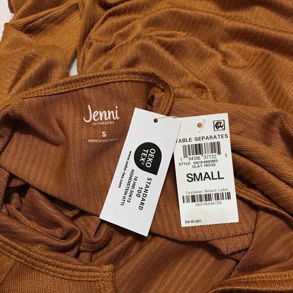 Jenni NWT Cognac Long Sleeves Sleepwear Top Women Various - Picture 7 of 9